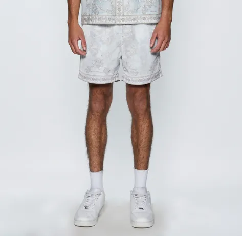 Men's Printed Regular Fit Swim Shorts