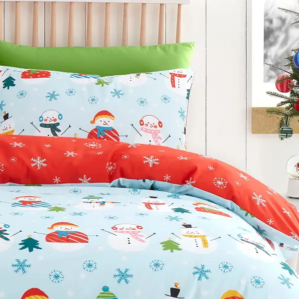 Refined Bedroom Reversible Check Duvet Cover Set
