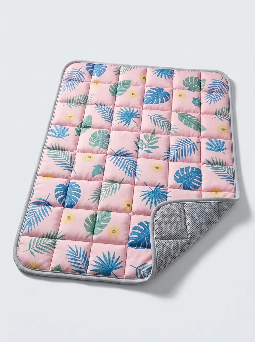 Tropical Summer Lover Monstera Leaf Floral Pattern Cooling Mat