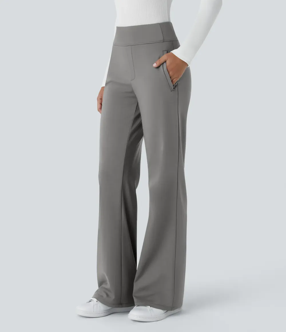  DayStretch Mid Rise Side Zipper Pocket Work Flare Pants