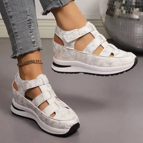 Everyday Cutout Wedge Sandals