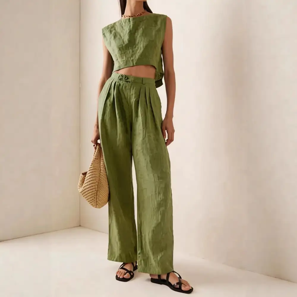 Wide-Leg Women's Matching Set
