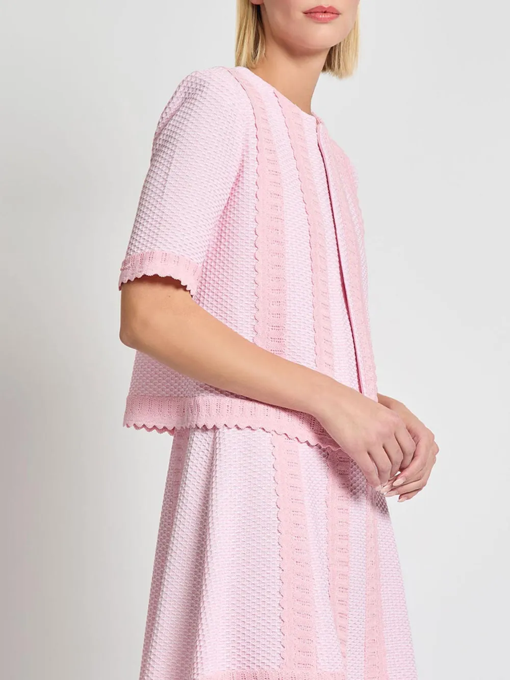 Short Sleeved Open Top Knitwear