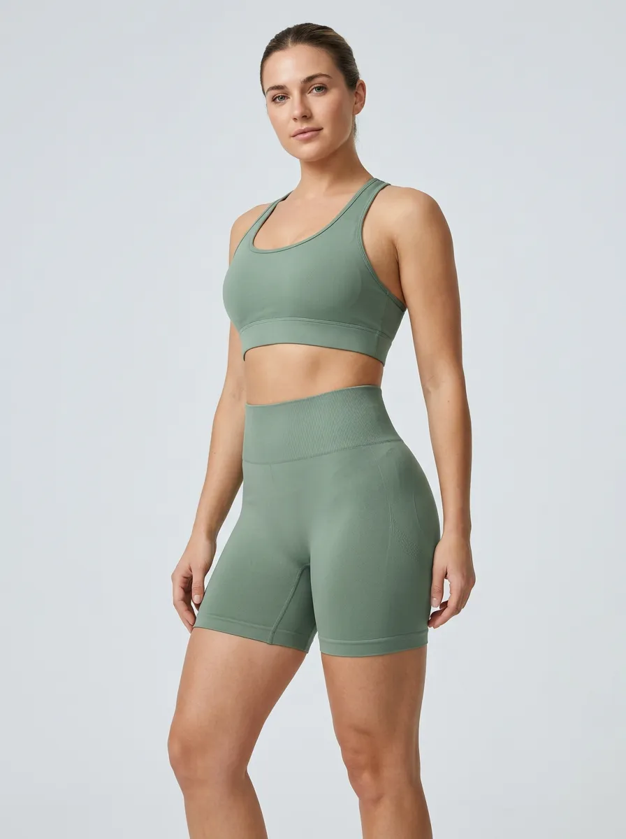 Women's Sport High Waist Seamless Fitness Shorts