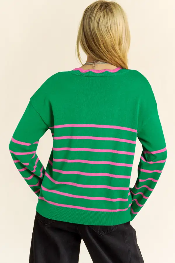 Ribbon Cute Bow Detail Sweater Knit Cardigan