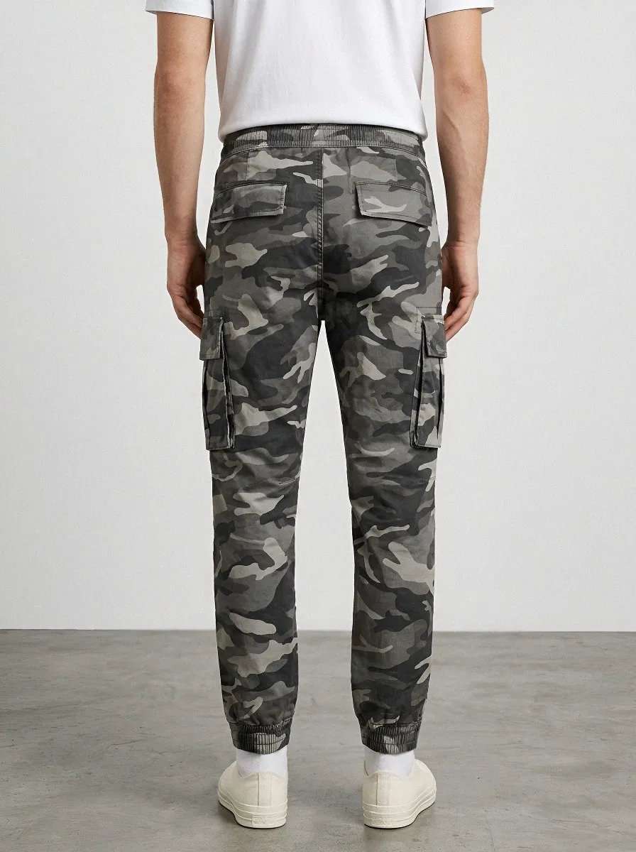 Military-Inspired Camouflage Urban Camouflage Cargo Pants