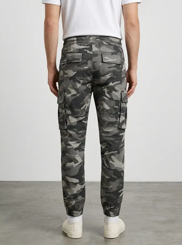 Military-Inspired Camouflage Urban Camouflage Cargo Pants