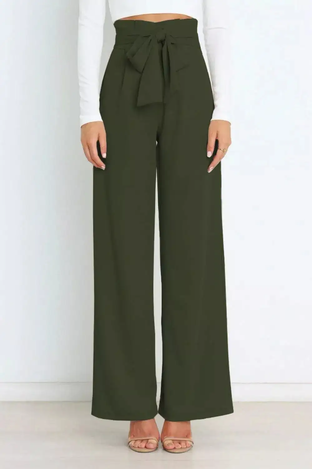Wide Leg High Waist Pocketed Everyday Pants