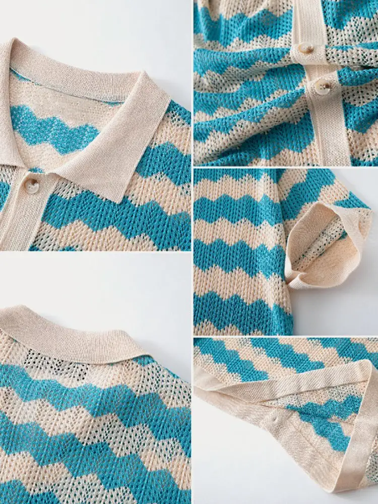 Jacquard Open Stitch Shirt