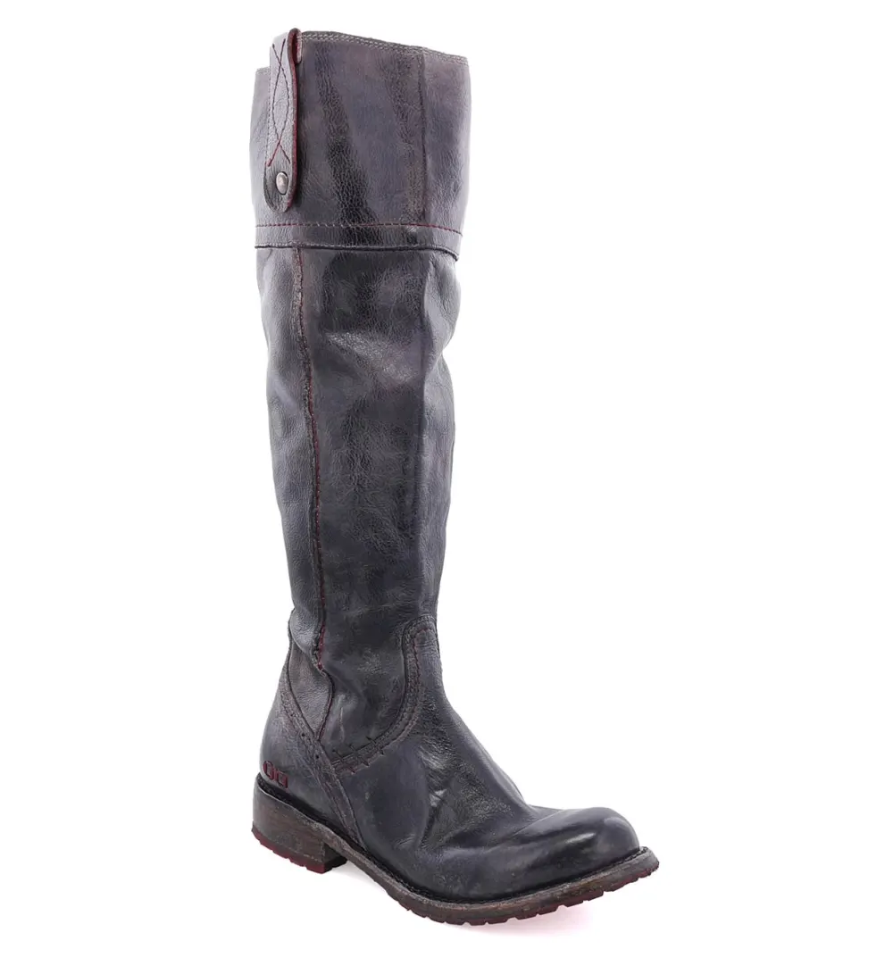 Lug-Sole Streamlined Wide-Calf Tall Boots