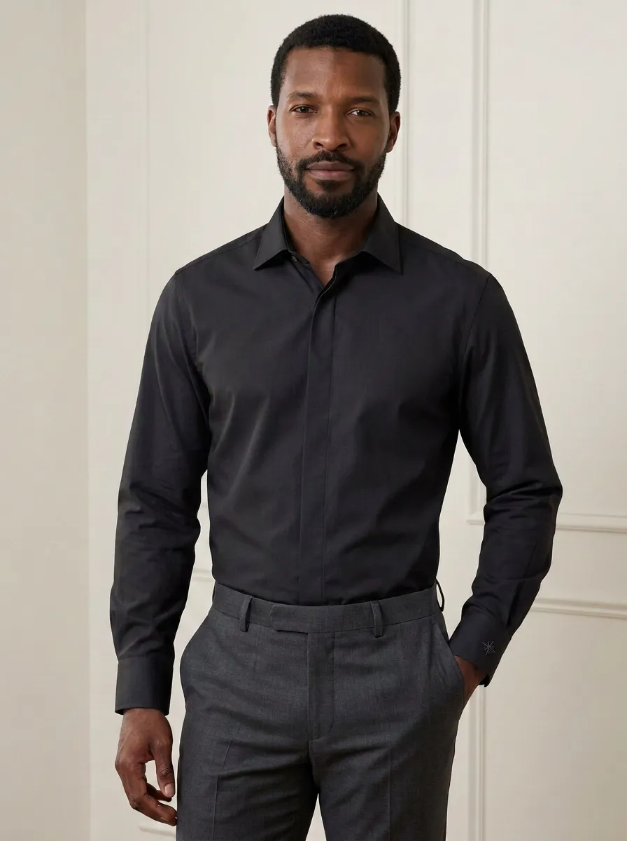 Men's Non-Iron Cotton Light Blue Solid Formal Shirt