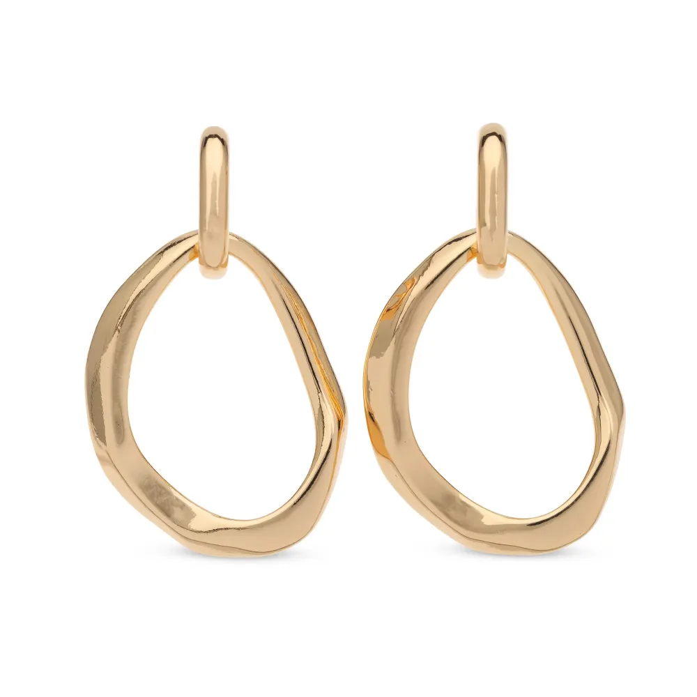 Fluid Wave Drop Earrings