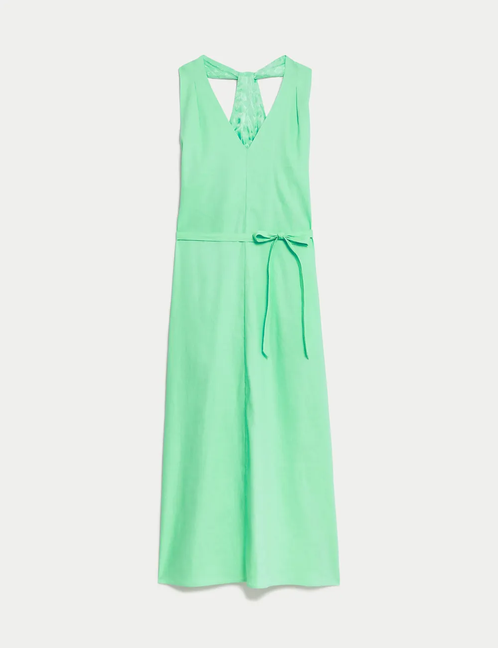 Linen Rich Halter Neck Maxi Dress