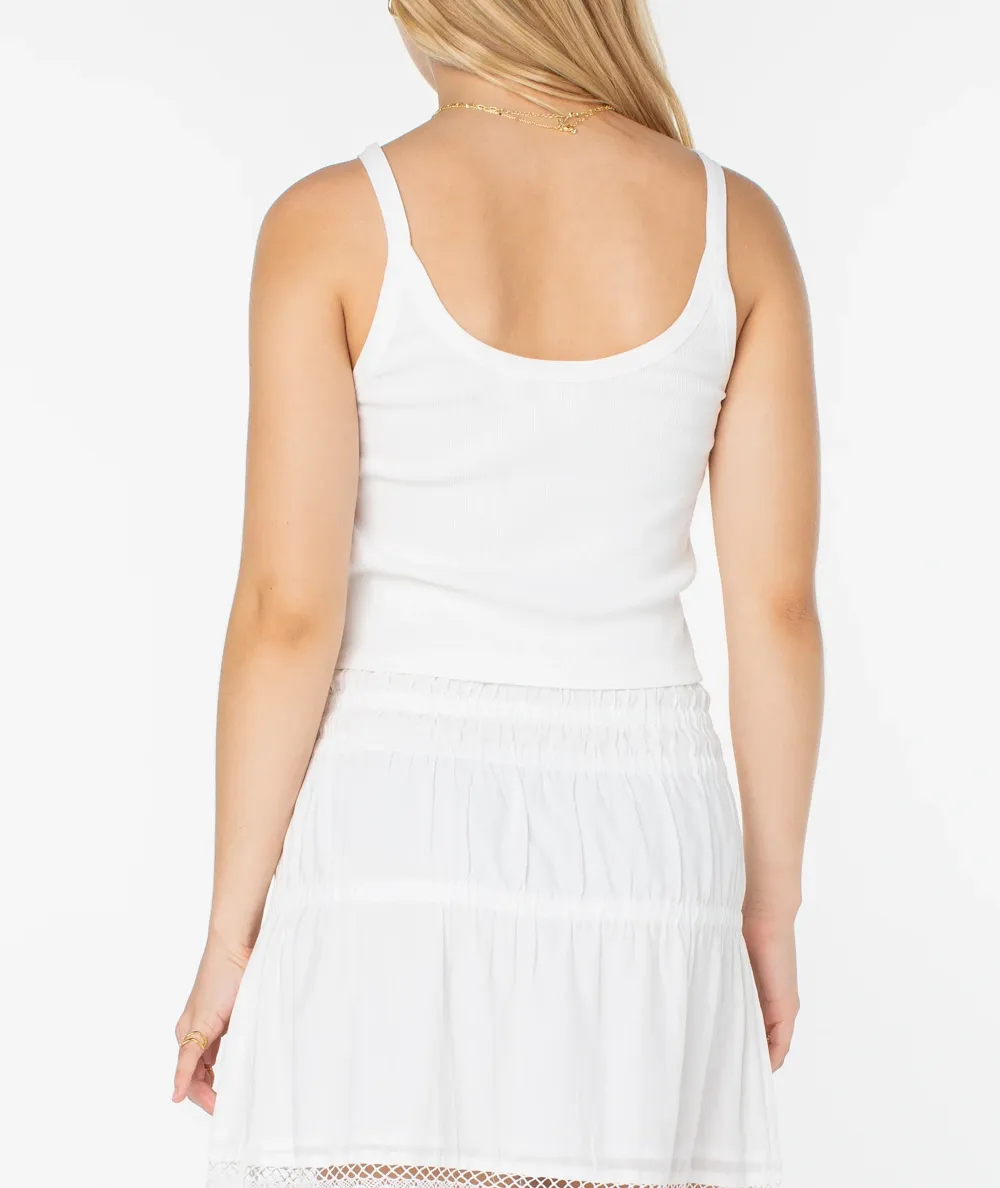 Lace Cutout Halter Top