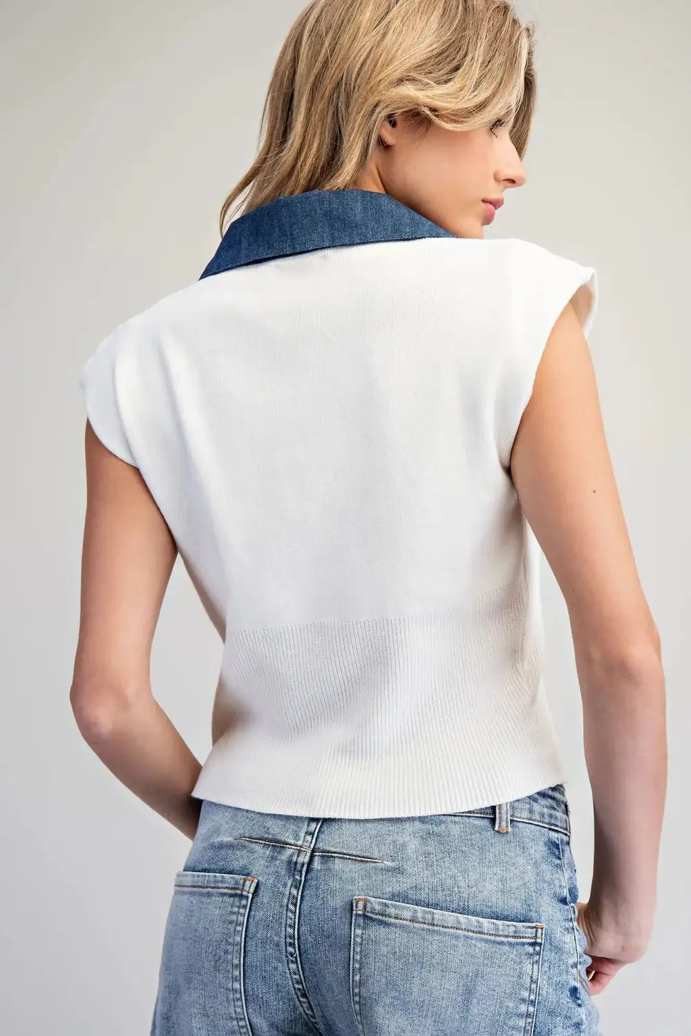 Relaxed Contrast Top Blouses & Shirts