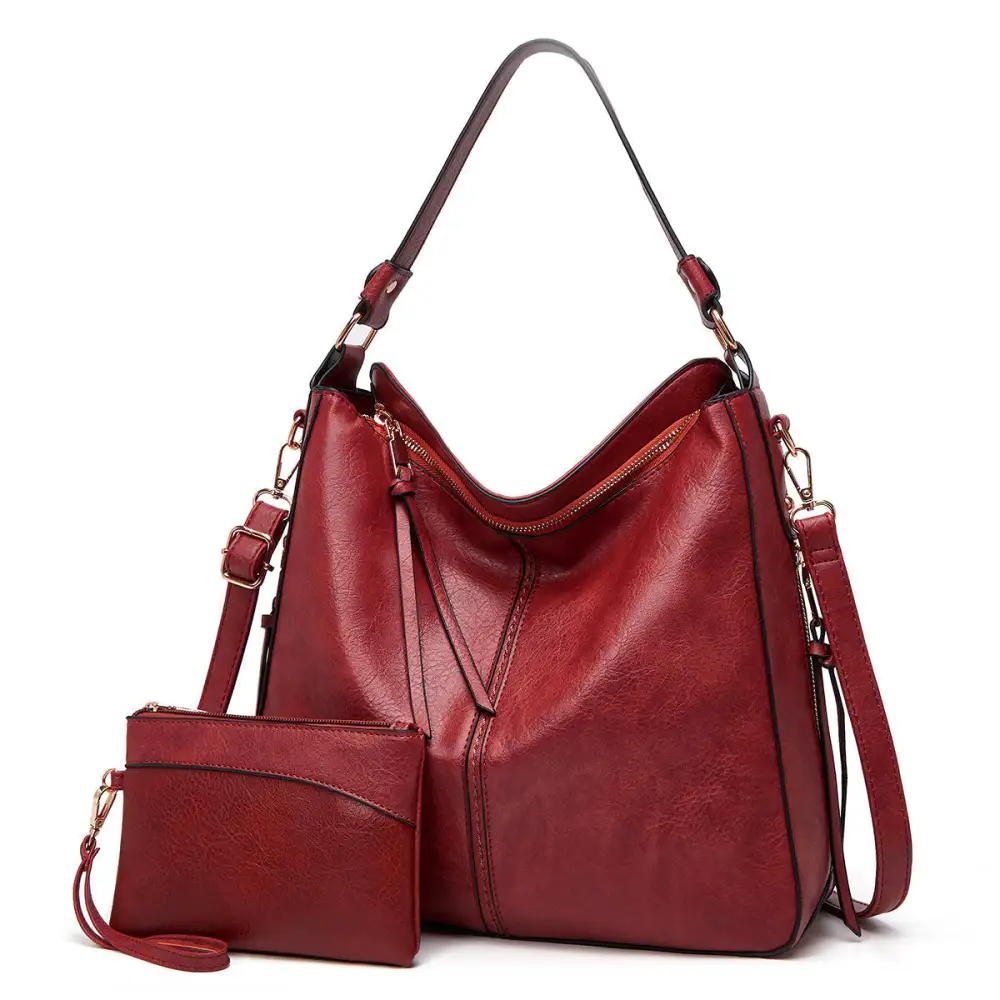  Refined Spacious Leather Hobo Tote Bag Apparel