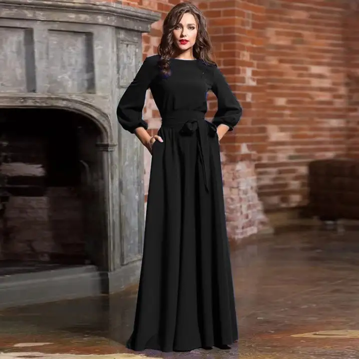  Long Sleeve Maxi Dress