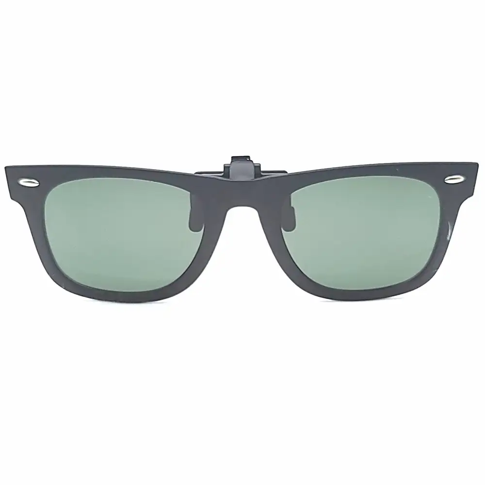 60mm Wayfarer Polarized Full-Frame Clip-On Sunglasses