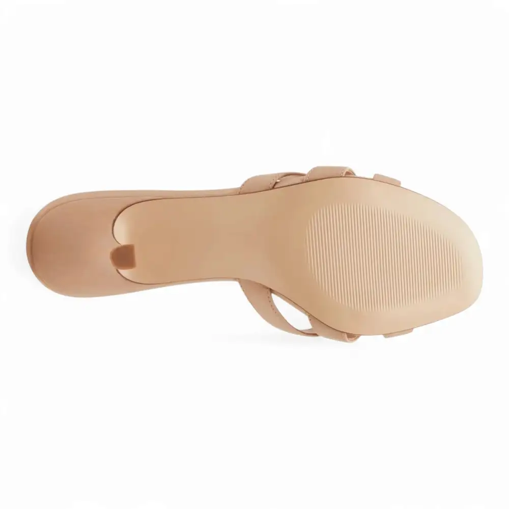 Cary Strappy Kitten-Heel Mule Sandals