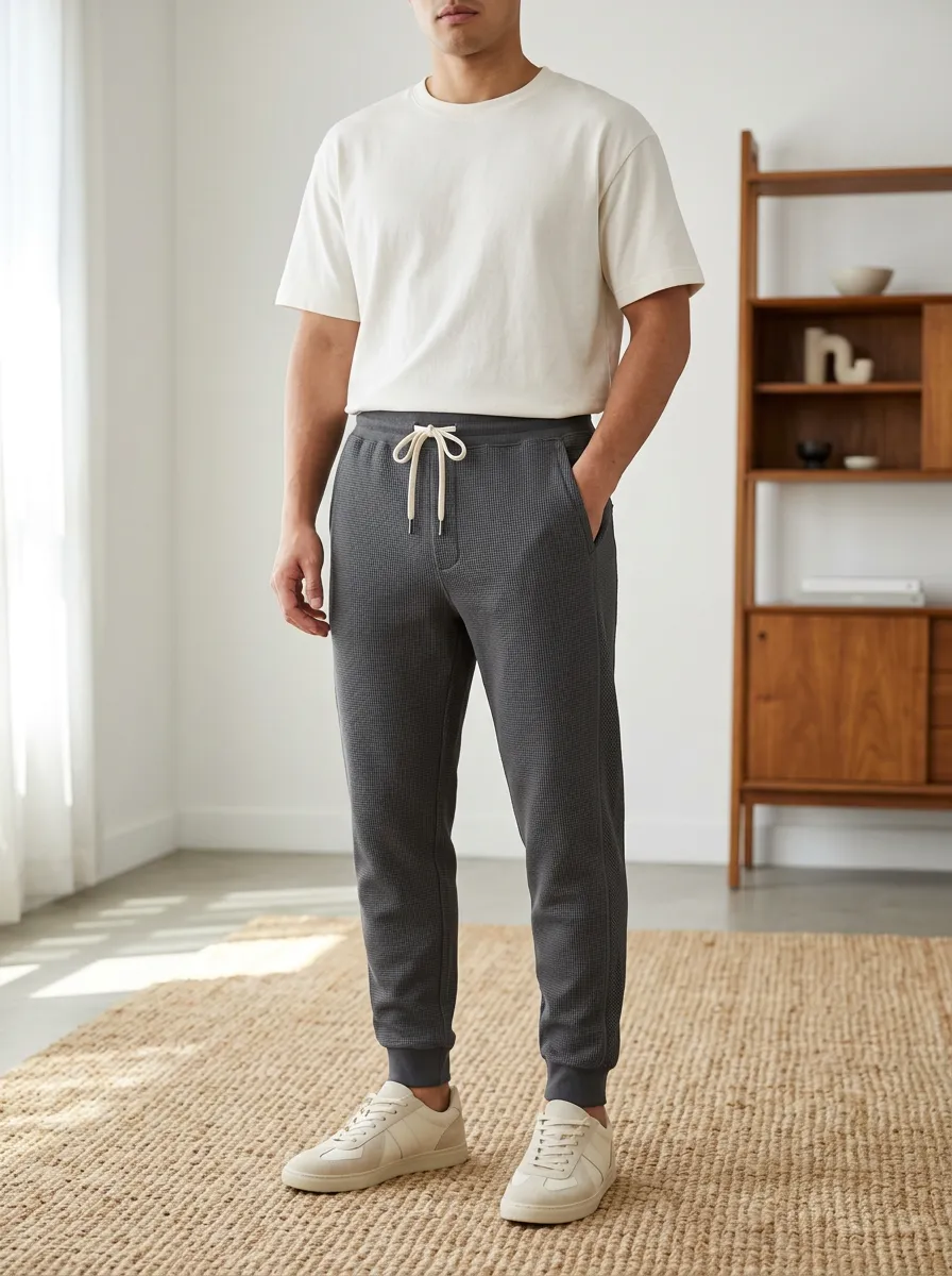Men's Waffle Knit Jogger Drawstring