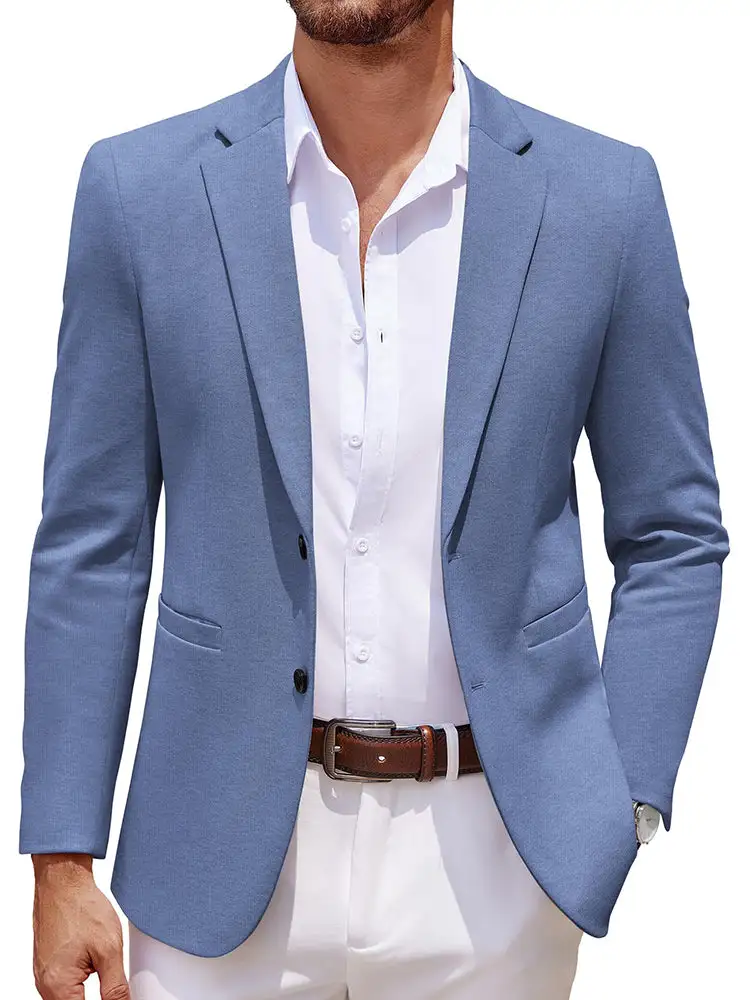 Casual Knit Two Buttons Suit Jackets