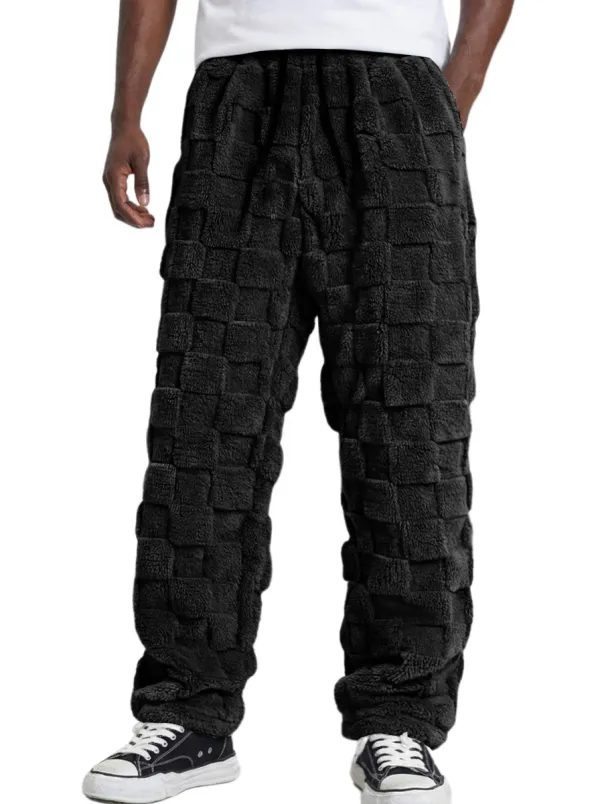 Layered Textured Knit Pants