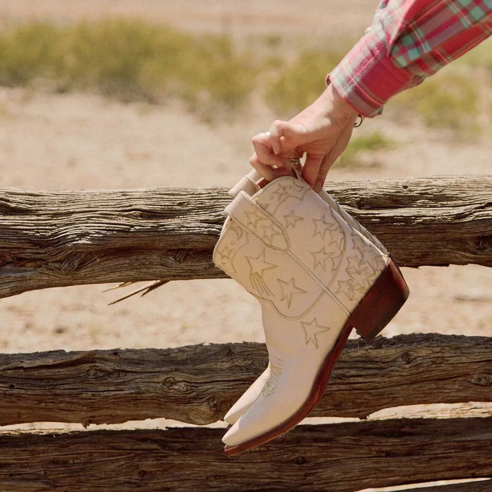 Faux-Leather Snip-Toe Chunky-Heel Platform Western Boots