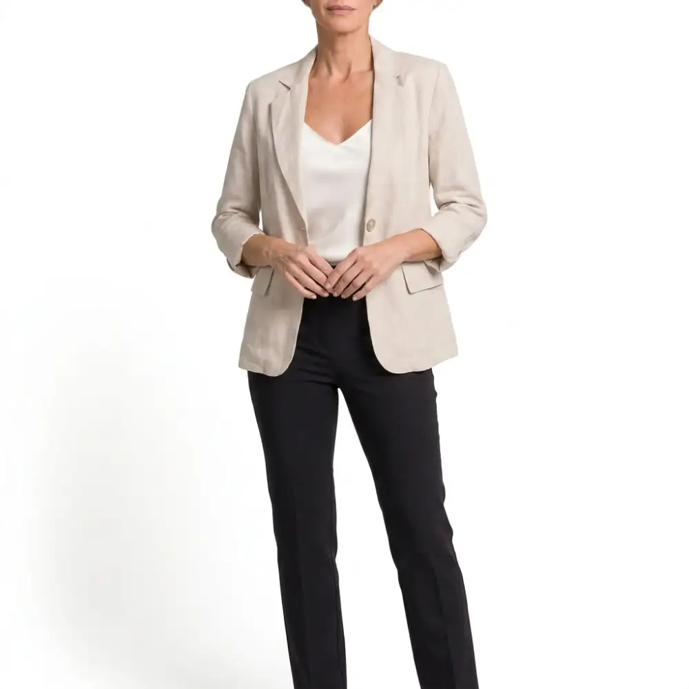Single-Button Relaxed Blazer