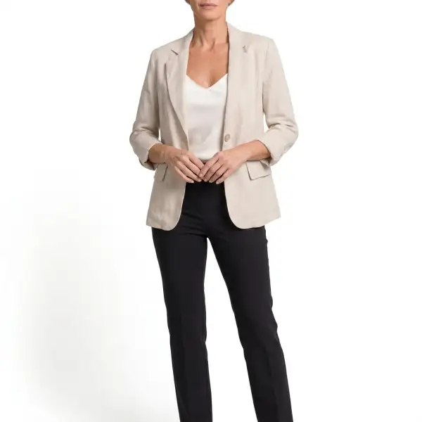 Single-Button Relaxed Blazer