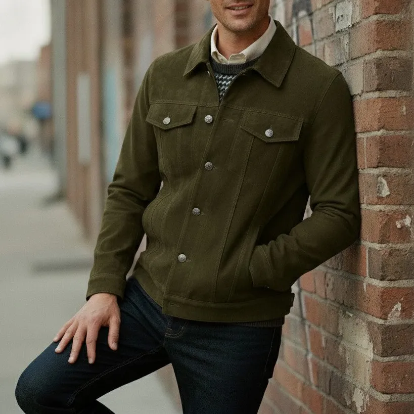 Suede Trucker Western Jacket