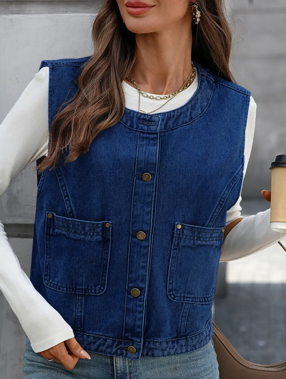 Denim Vest Sleeveless Tank Top