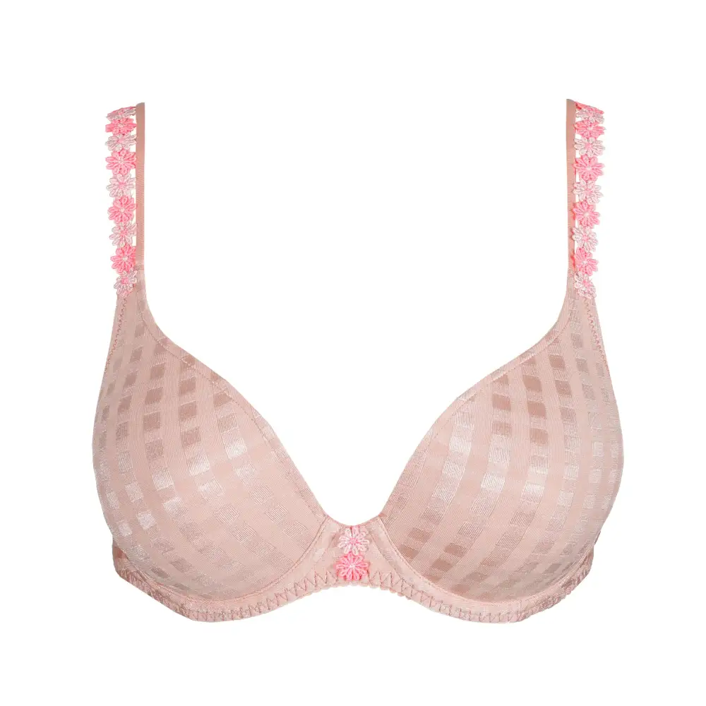 Women's Underwire Molded Seamless Adjustable Straps Floral Lace Embroidery Floral Detail Rounded Shape Bra