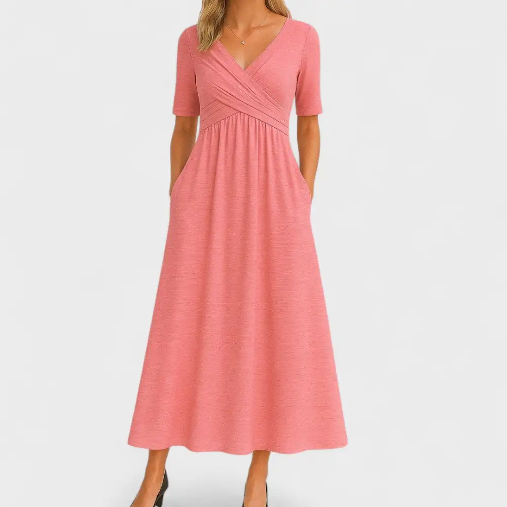  Refined Wrap Maxi Dress
