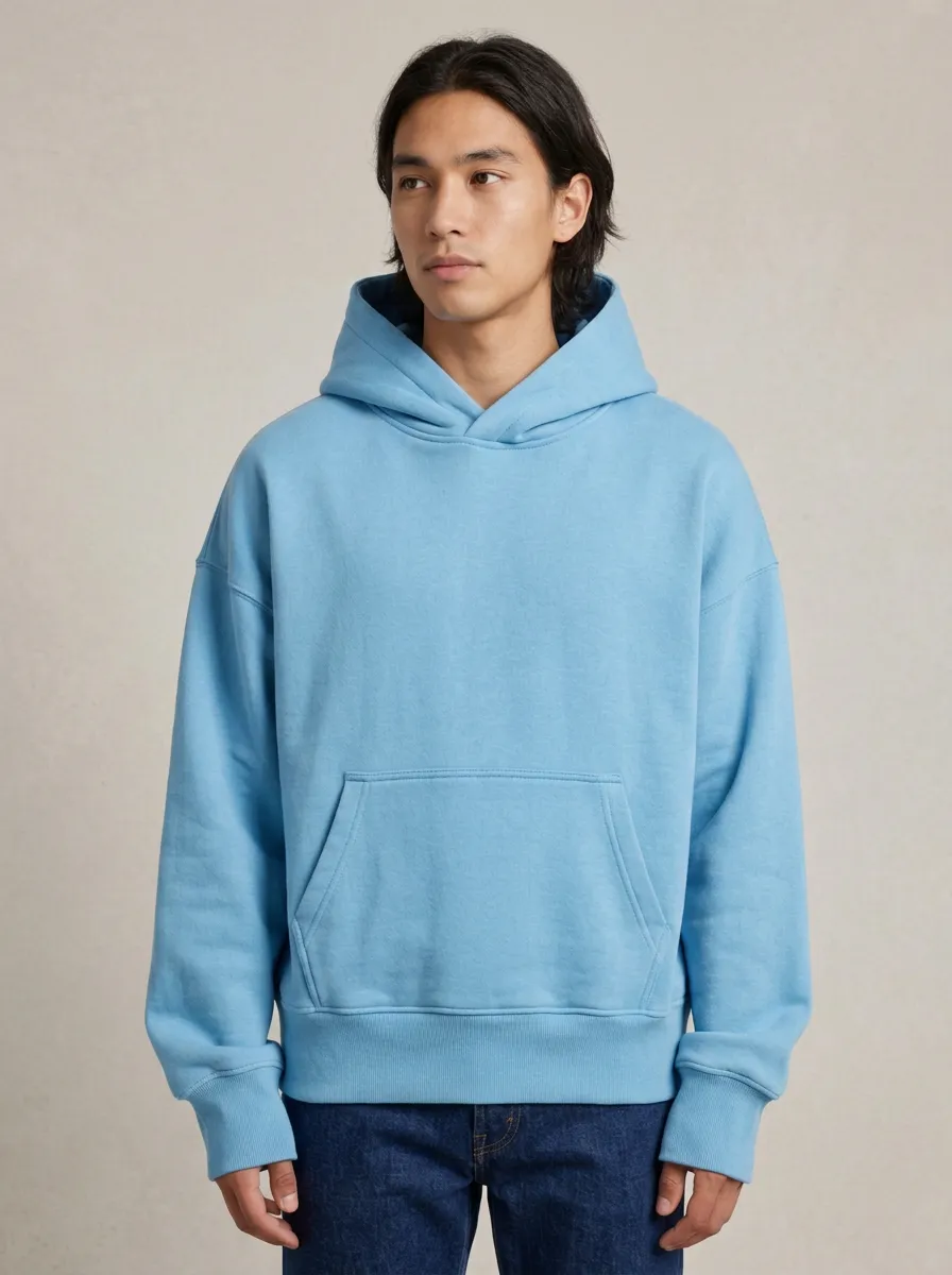 Simple Casual Pullover Unisex Hooded Sweatshirt