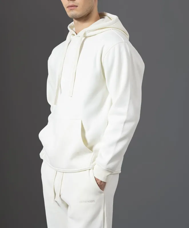 White Hooded Tracksuit Set