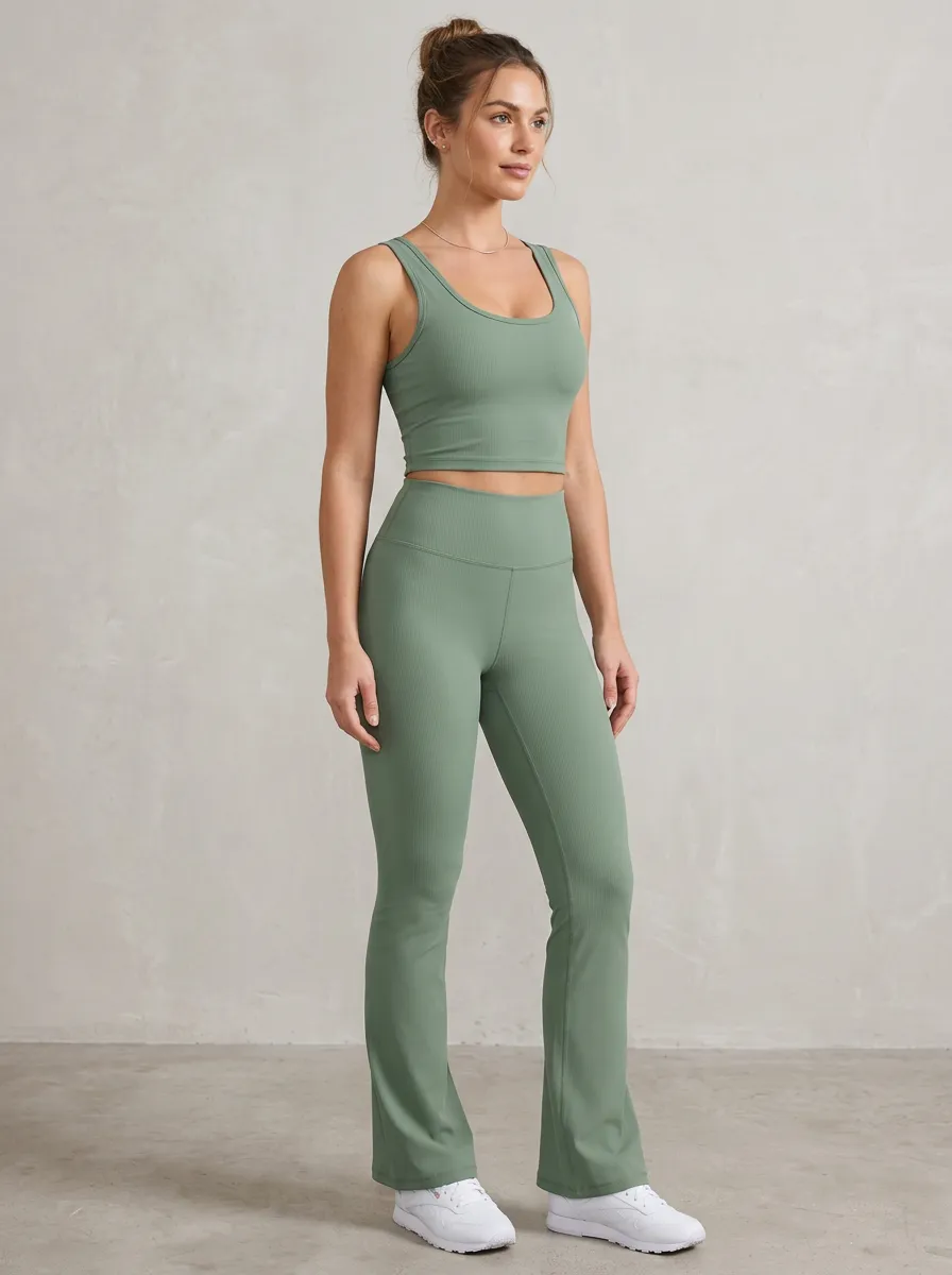 Active Flared-Leg Women's Tank Top Flare Pants Active Set