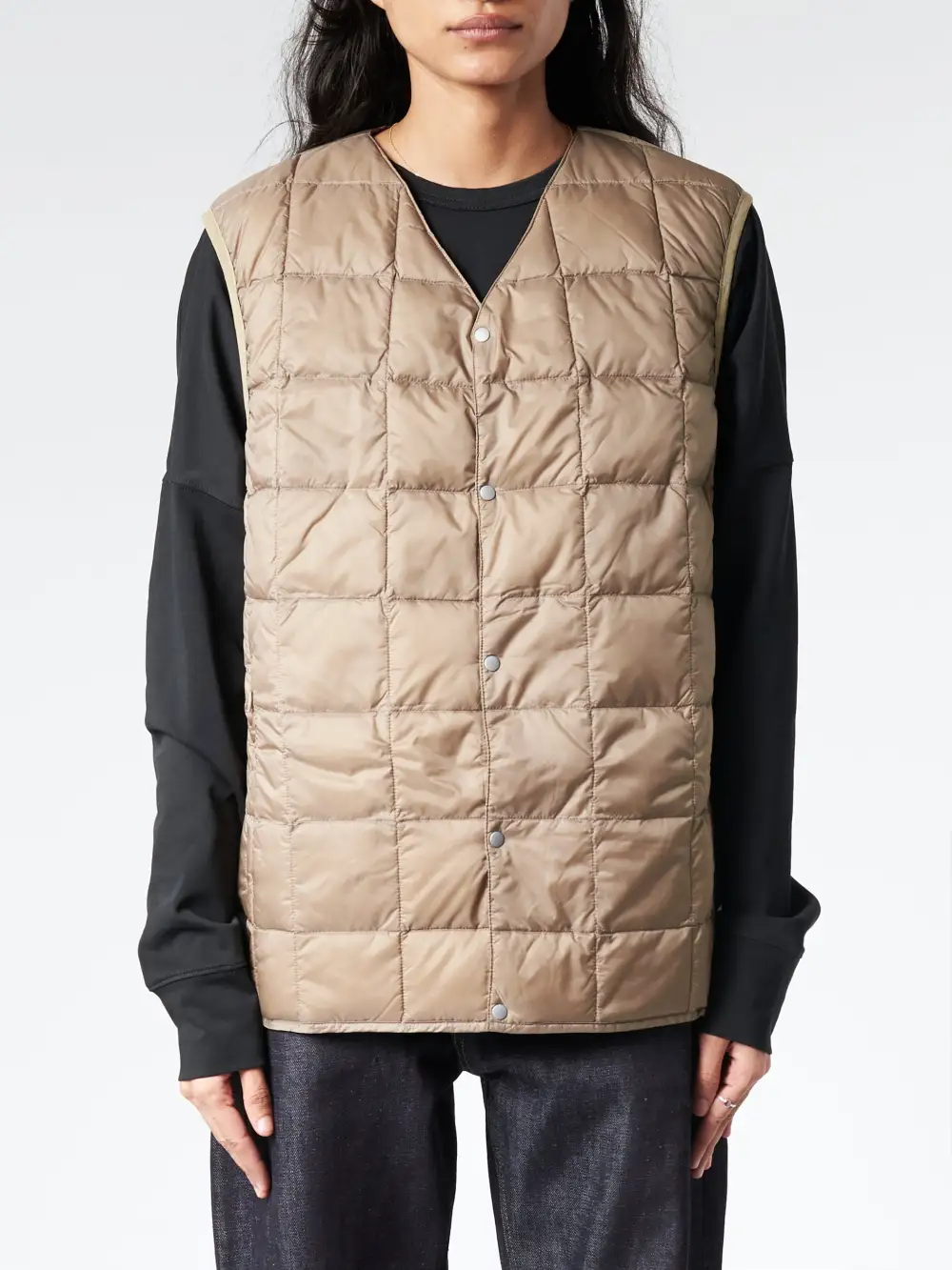 Men's V Neck Down Filled Vest