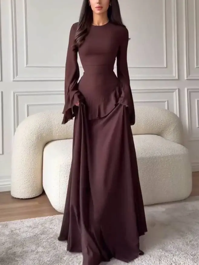 Ruffle Sleeve Maxi Dress