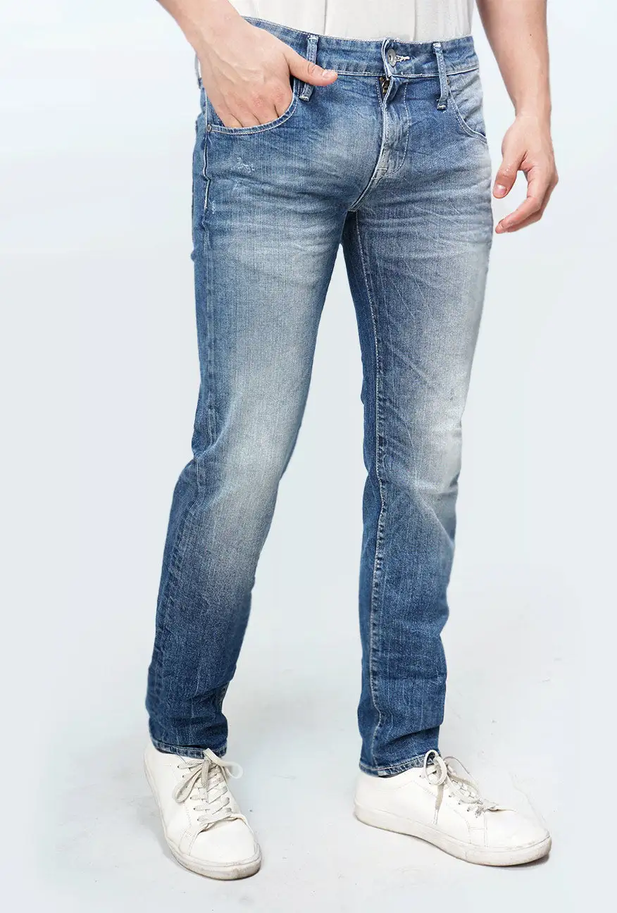 Men's Versatile Minimal Skinny Fit Denim Pants