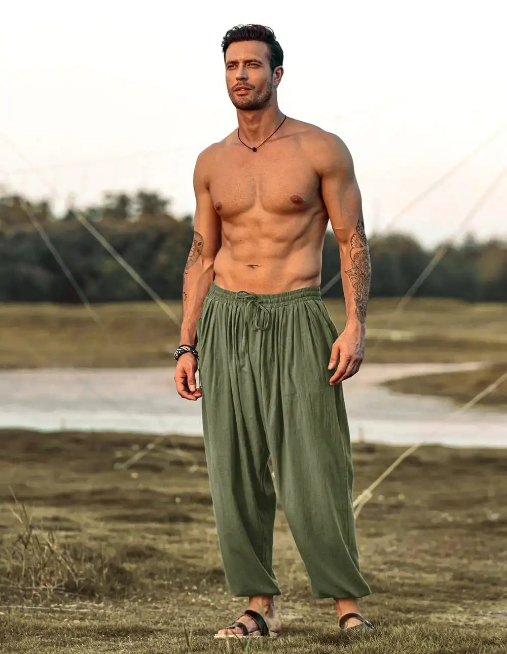 Relaxed Linen Boho Pants