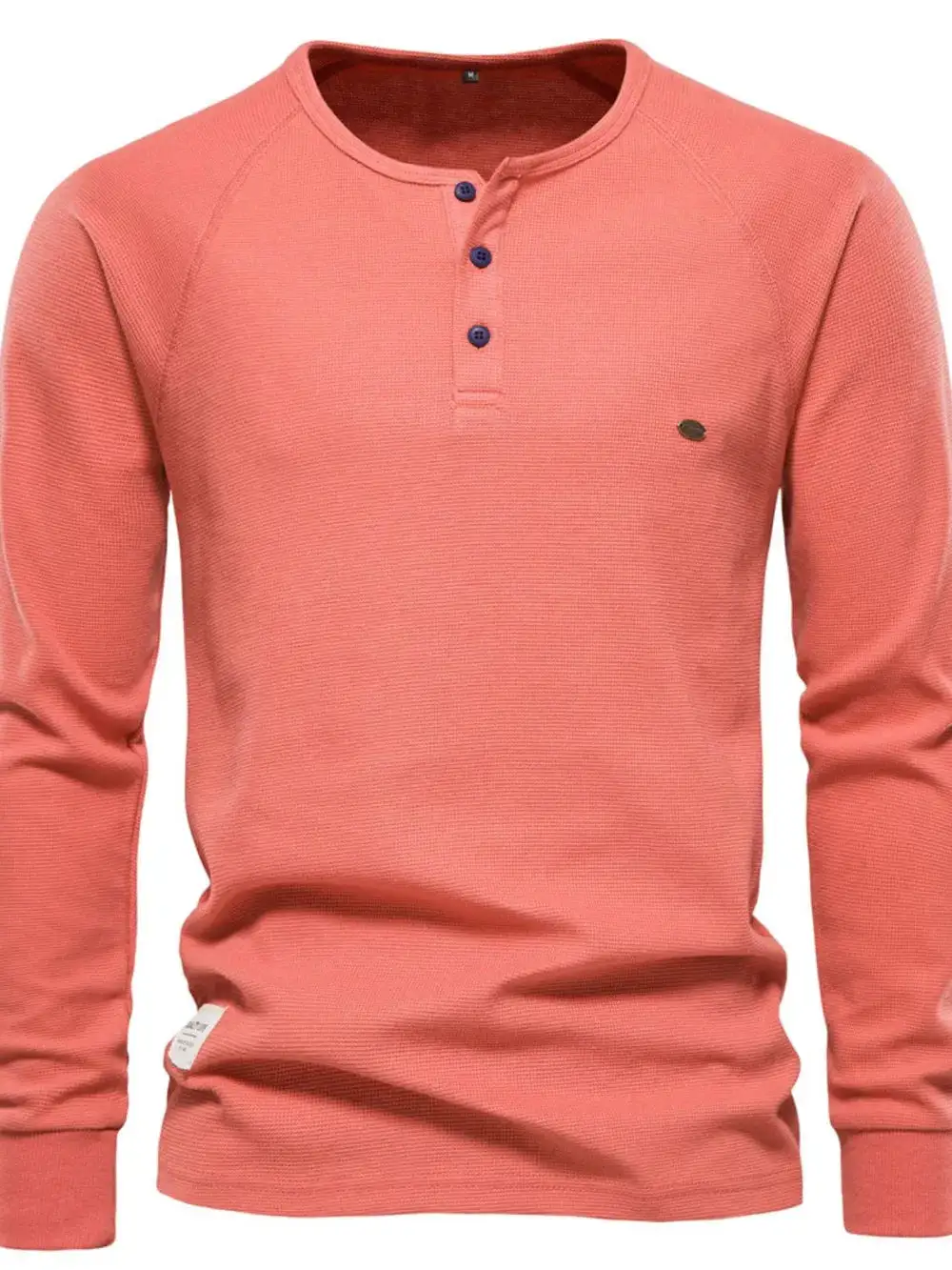 Waffle Knit Crew Neck Tee