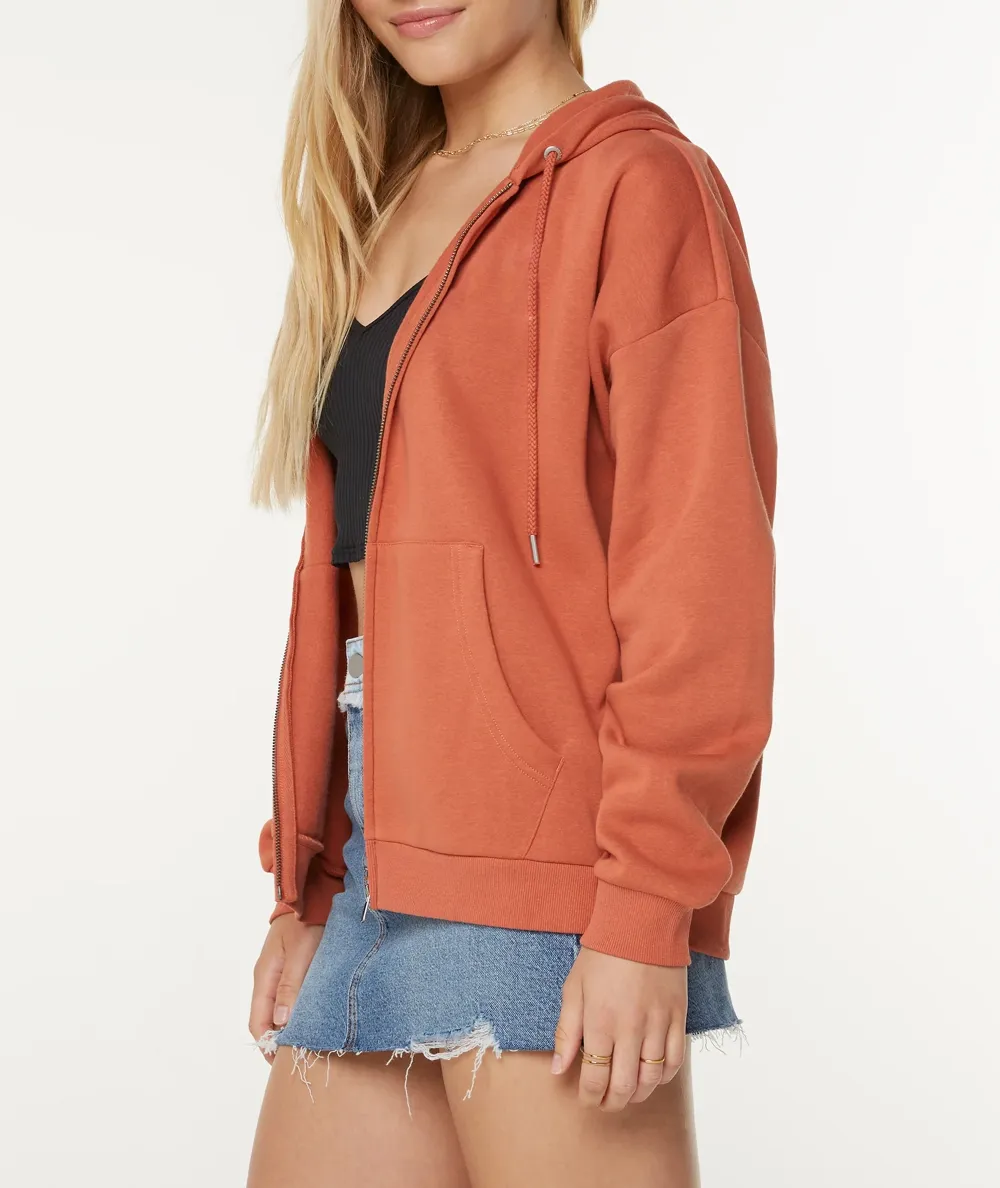 Women's Cartoon Patterned Zipper Hoodie