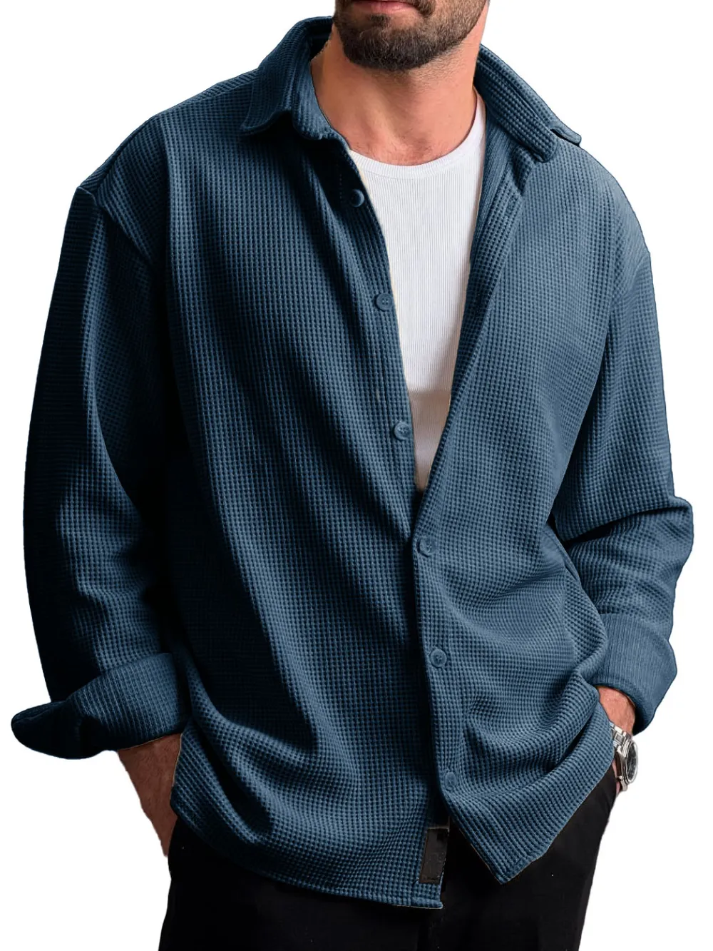 Heritage Textured Knit Camp Collar Shirt