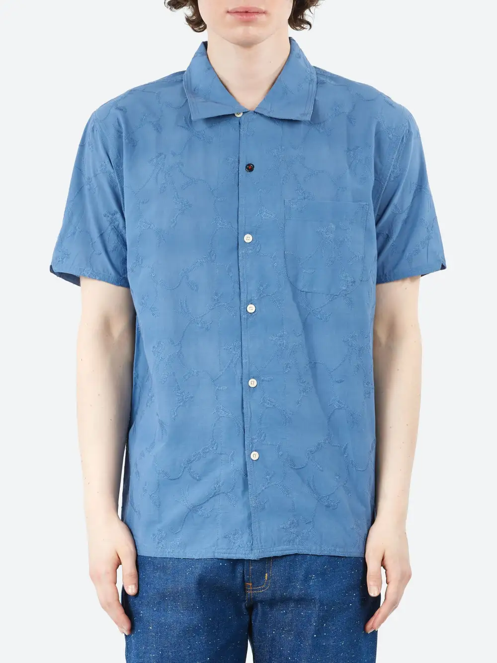 Men's Open Collar Convertible Collar Shirt