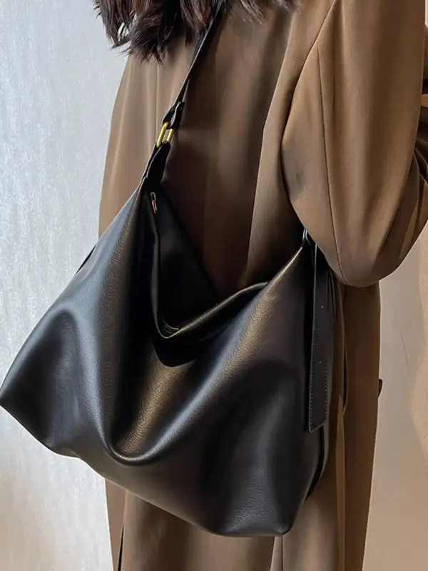 Faux Leather Adjustable Strap Bag