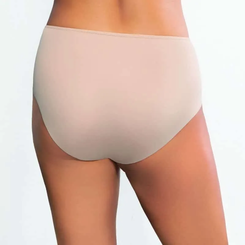 Women's Laser Cut Embroidery Mesh Cotton Brief Panty