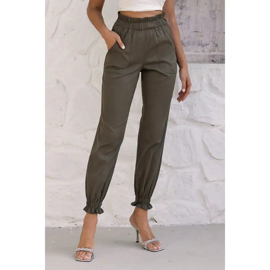 Paperbag Waist Pants with Pockets