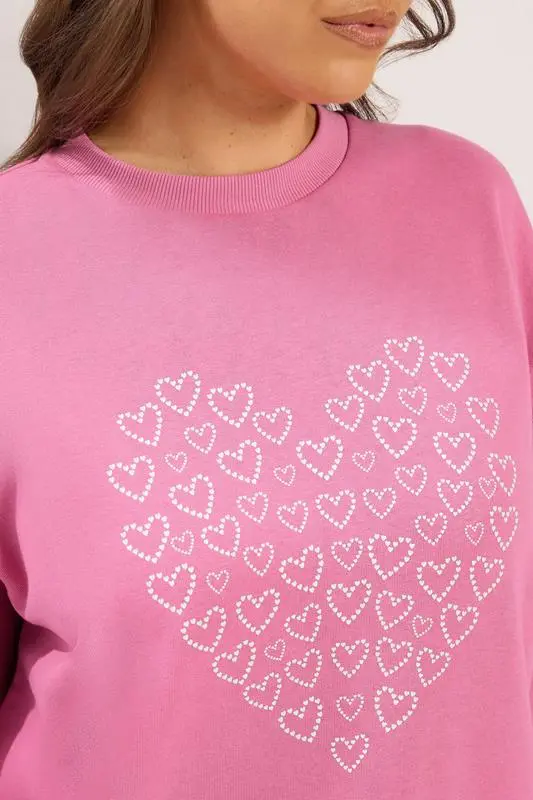Pink Heart Sweatshirt