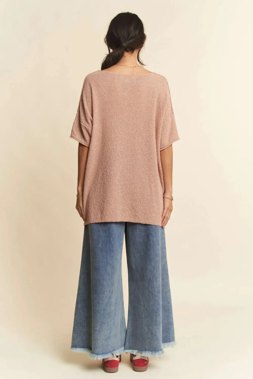 Tailored Wide Leg Pocketed Denim Jeans