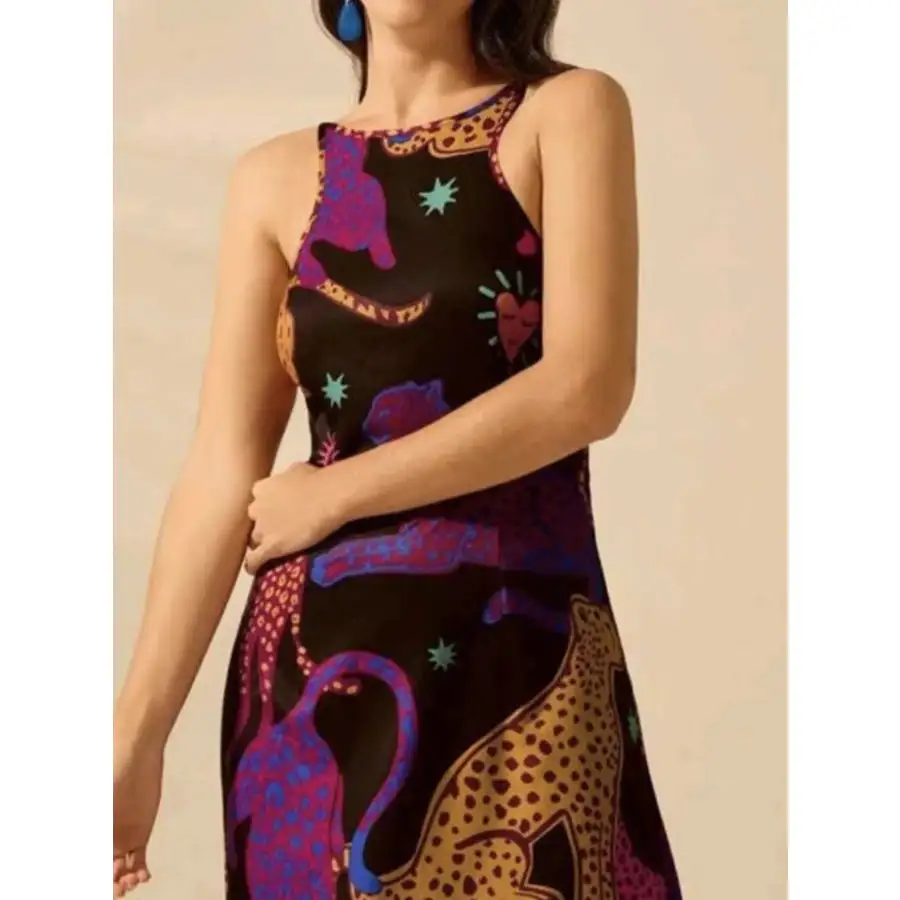 Soft Printed Sleeveless Maxi Dress